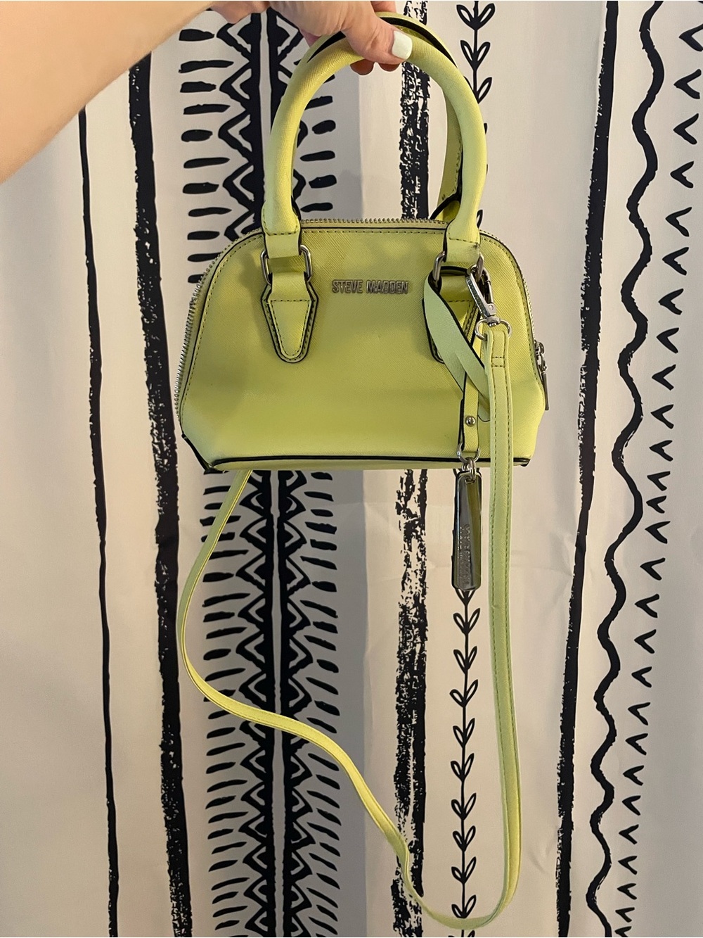 Steve Madden Neon Lime Mini Dome Satchel